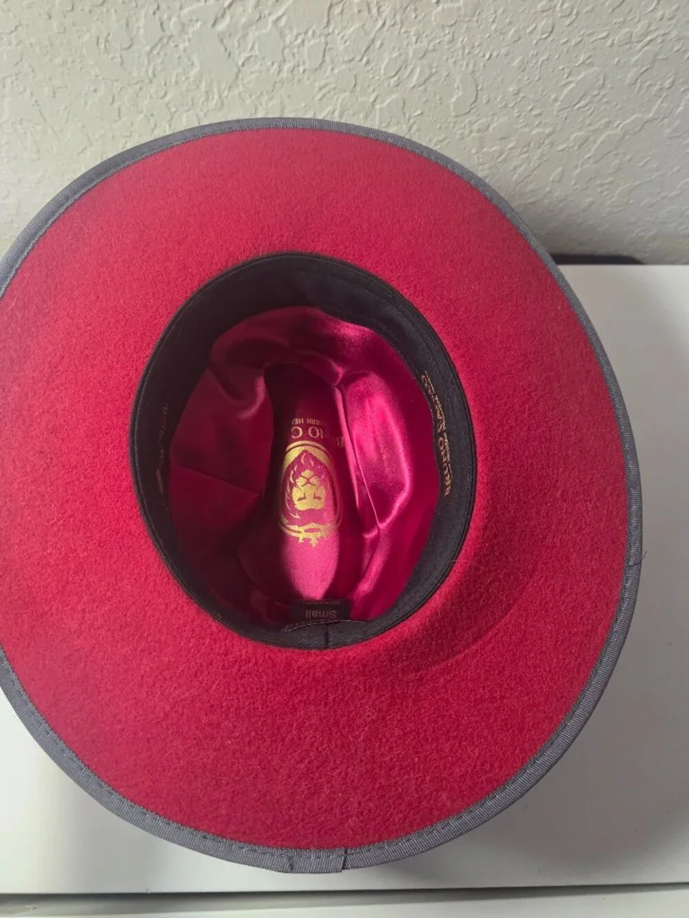 Bruno Capelo Monarch Collection Navy Blue Fedora Hat SMALL Australian Wool
